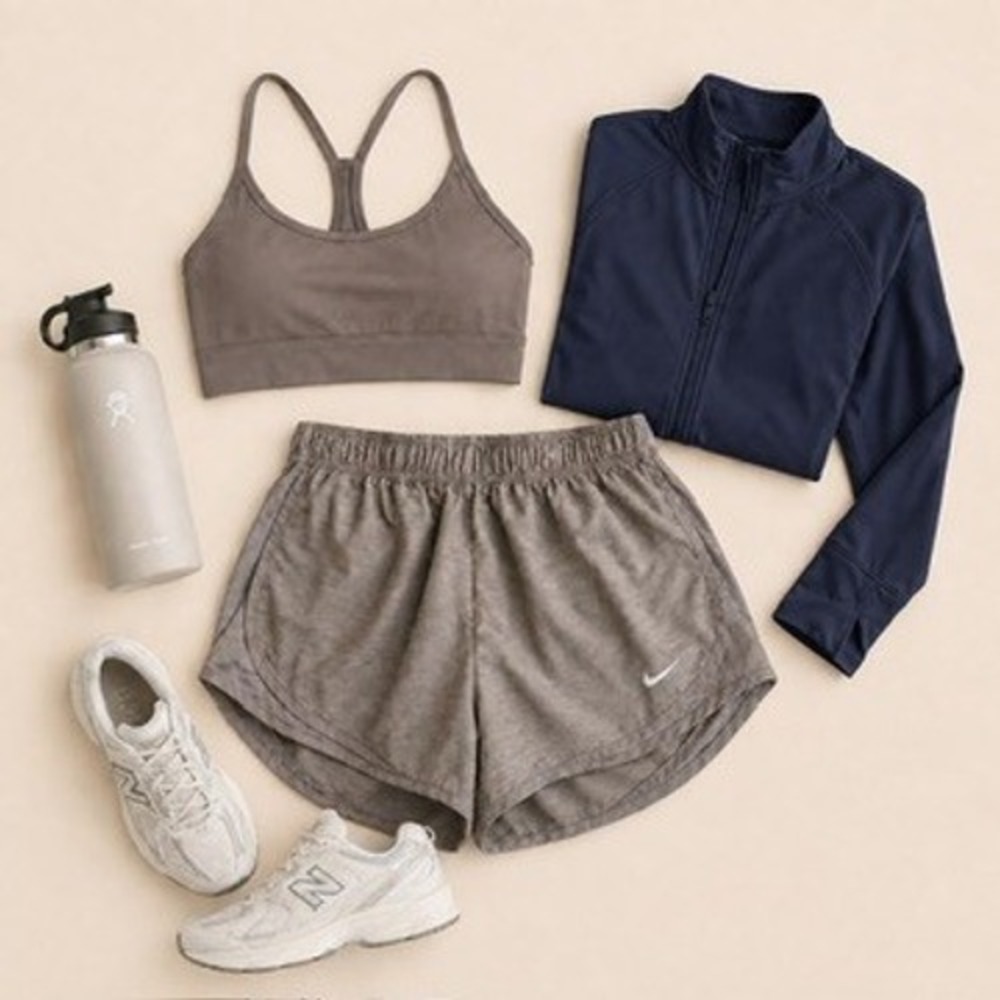 Nike Women's Dri-FIT Tempo Athletic Running Shorts Heathered Grey Size Medium